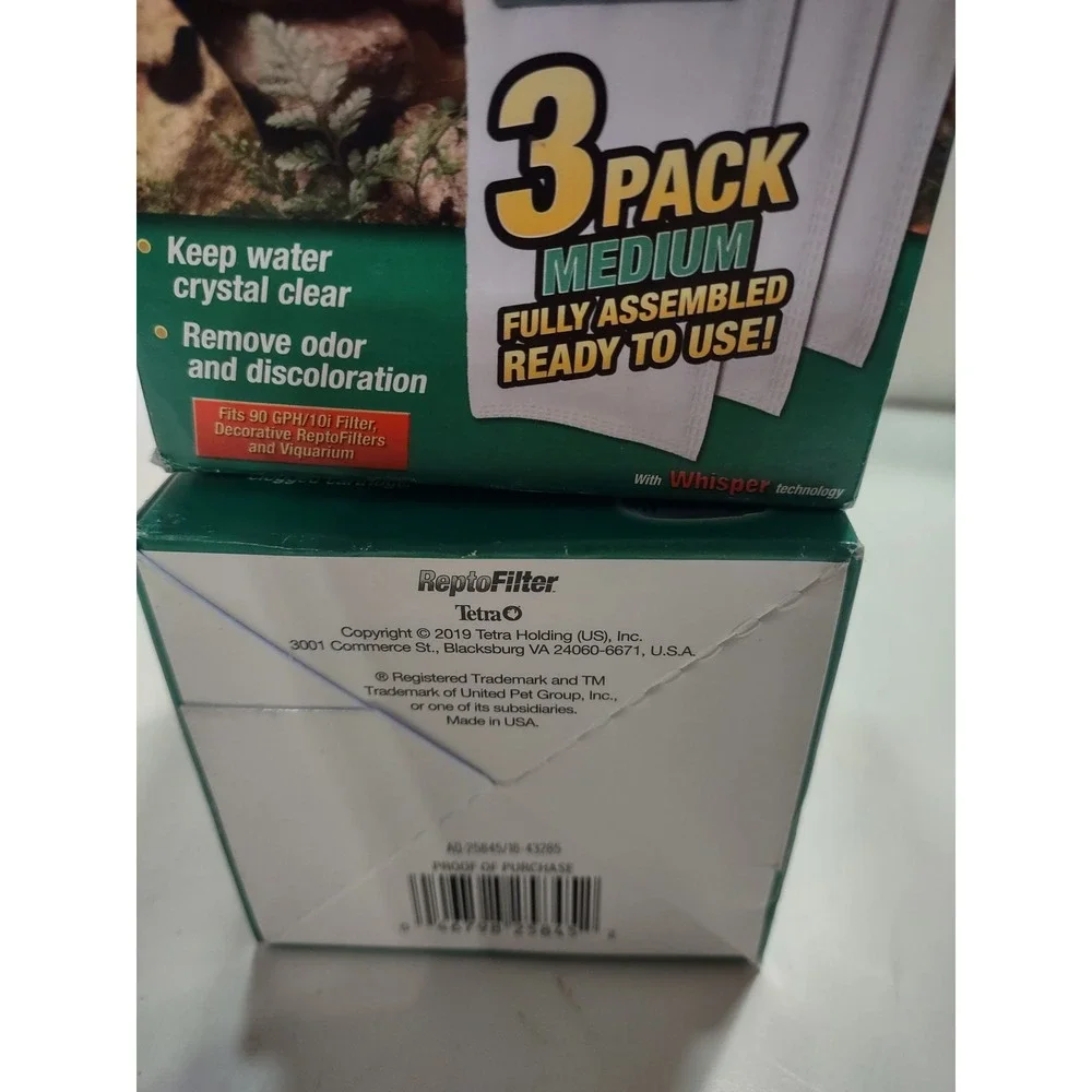 TetraFauna Reptofilter Medium Disposable Filter Cartridges 3 Pack New